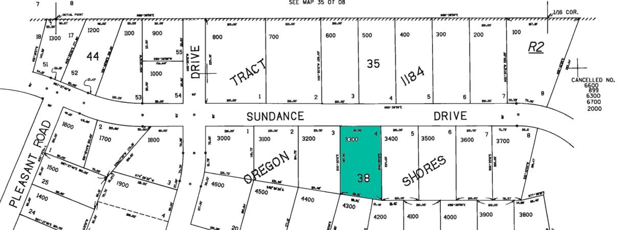 233991 Oregon Shores Plat Map